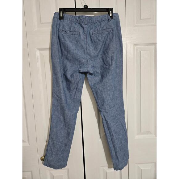 Gap size 4 women's chambray girlfriend khakis - Picture 4 of 10